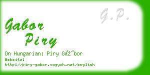 gabor piry business card